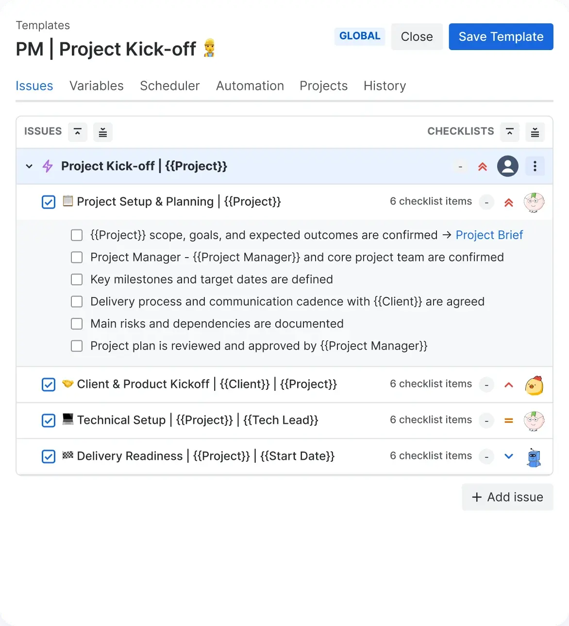 Client / customer project kickoff