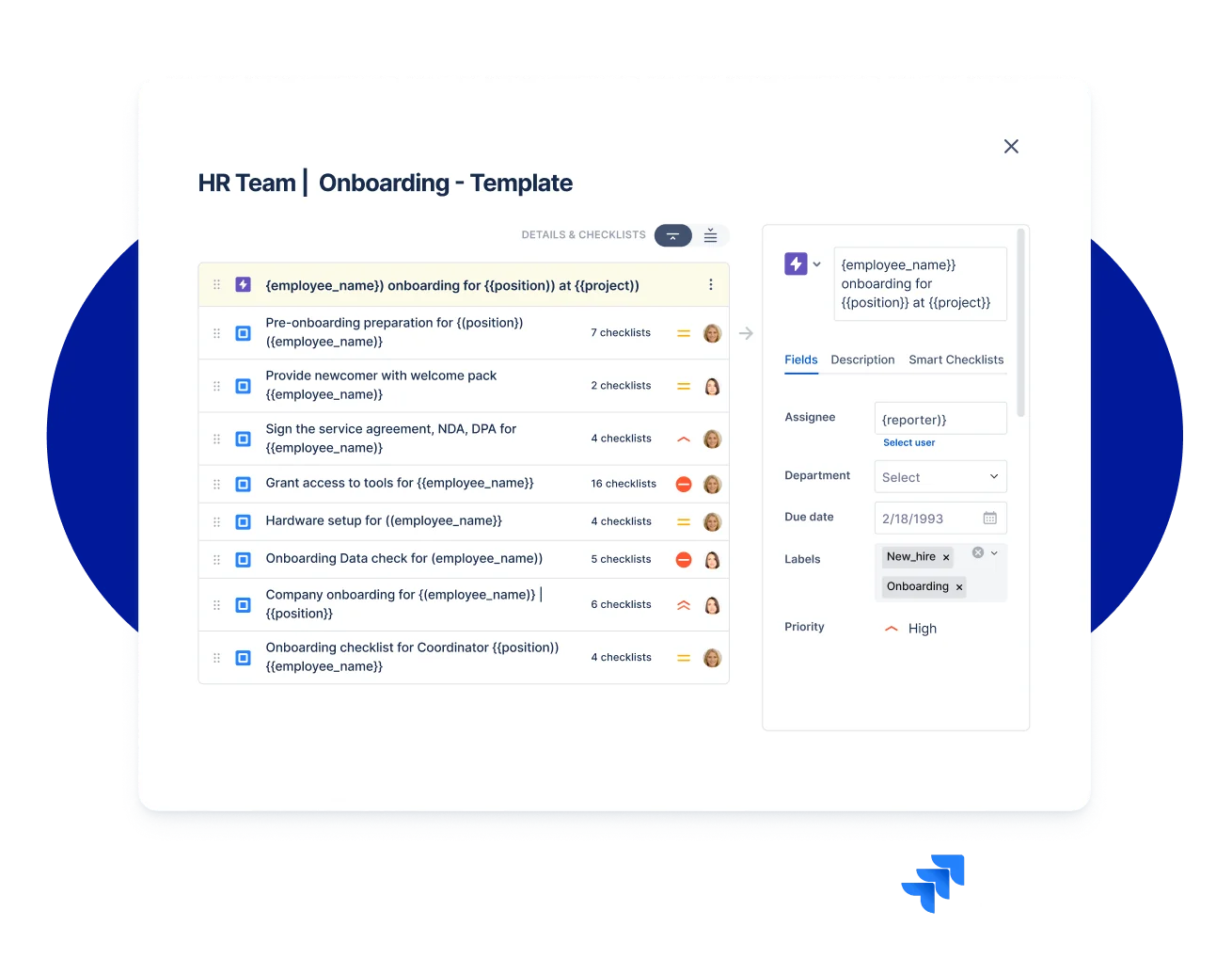 Run HR workflows in Jira with issue templates