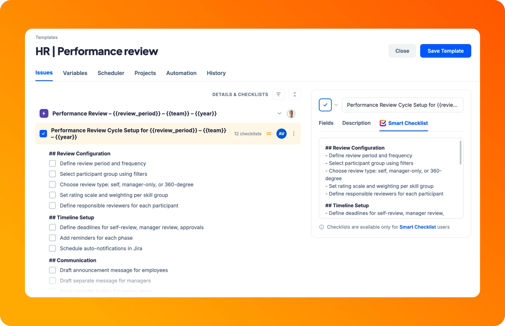 Performance reviews