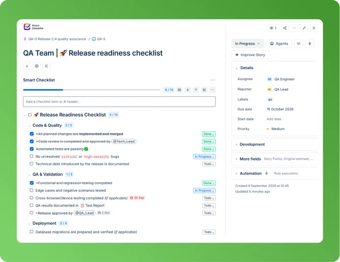 Release readiness